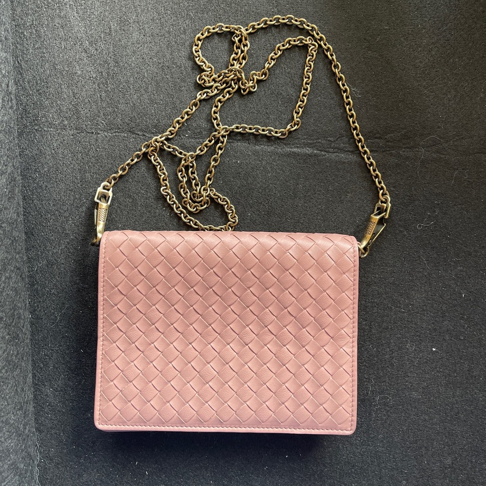 Bottega Veneta Intrecciato Leather Wallet on Chain